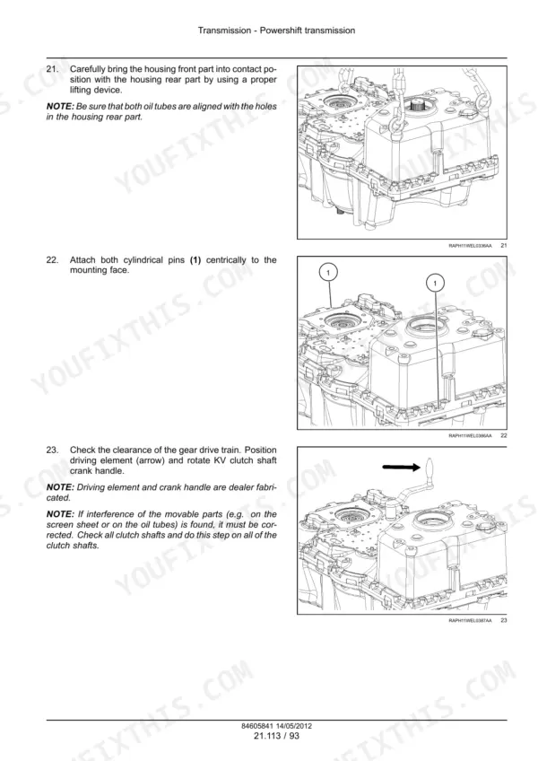 Case 621F repair manual - Transmission - Powershift transmission
