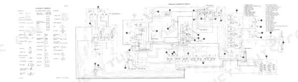 Case 688 hydraulic schematic circuit diagram with component legend and standard schematic symbols.