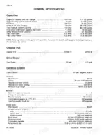 Case 688 general specifications table for fluid capacities, drawbar pull, drive speed, and electrical system components.