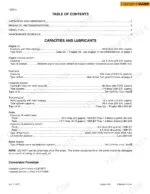 case-821c-loader-loader-service-manual-bur-7-13051-specs-14-1.webp Case 821C Loader service manual page listing fluid capacities and lubricant specifications for engine, hydraulics, and axles.