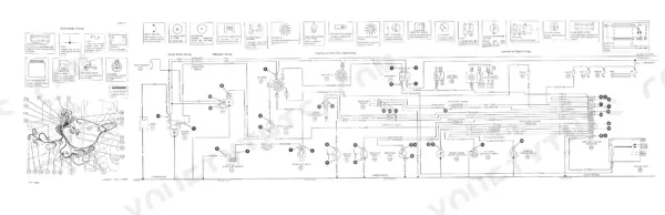 Case 885 895 995 service manual — starter, alternator, key switch and instrument cluster wiring diagram, p. 543