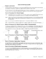 Case 888, 888 Excavator engine run-in instructions, procedures, and dynamometer load tables for 6-590 and 6T-590 engines.