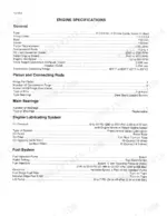 Case 888, 888 Excavator engine specifications table covering pistons, main bearings, lubrication, and fuel systems.