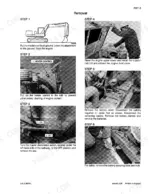 case-corporation-1088-crawler-excavator-service-manual-don-8-86380-hydraulic-55.webp Case Corporation 1088 service manual page showing step-by-step battery removal and engine cover opening procedures.