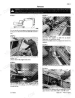 case-corporation-1088-crawler-excavator-service-manual-don-8-86380-procedures-41.webp Case Corporation 1088 service manual page showing step-by-step battery and engine access cover removal procedures.