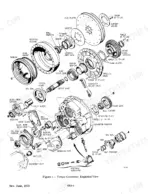 Case Corporation 1150B, 1450 torque converter exploded view diagram showing housing, turbine, impeller, and pump components.