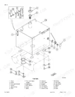 case-corporation-9050b-excavator-service-manual-7-64192-exploded-view-75.webp Case Corporation 9050B exploded view diagram of the fuel tank assembly, including fuel level sight gauge and drain valve.