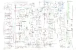 case-corporation-9050b-excavator-service-manual-7-64192-wiring-785.webp Case Corporation 9050B excavator electrical schematic showing wiring for controllers, consoles, and sensors.