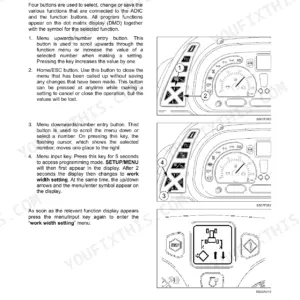 Case CS85-105 Pro: Programming keys and ADIC display menu instructions.
