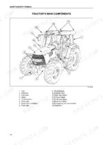 case-cs85-to-pro-tractors-operator-manual-84410118-exploded-view-36.webp Case CS85-105 Pro main components diagram with numbered parts list.