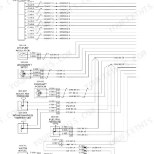 Case IH 5088, 6088, 7088 engine control wiring diagram showing valve covers, sensors, and pump regulator connections.