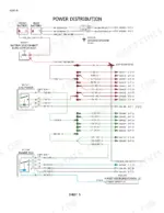 case-ih-5088-6088-7088-combine-service-manual-84242801-wiring-68.webp Case IH 5088, 6088, 7088 power distribution wiring diagram showing battery, cab power relay, and engine run relay.