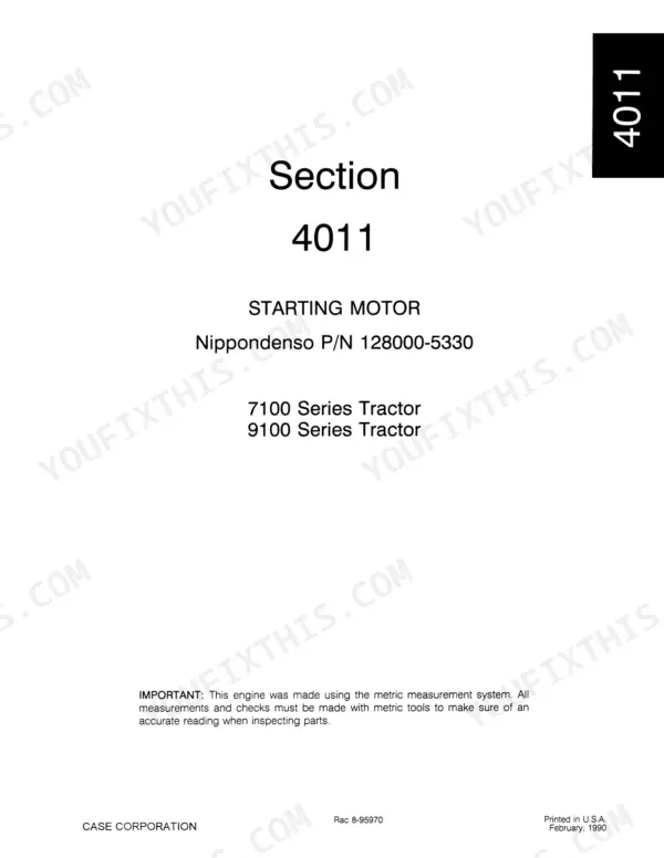 Case IH 7110 service manual - Section