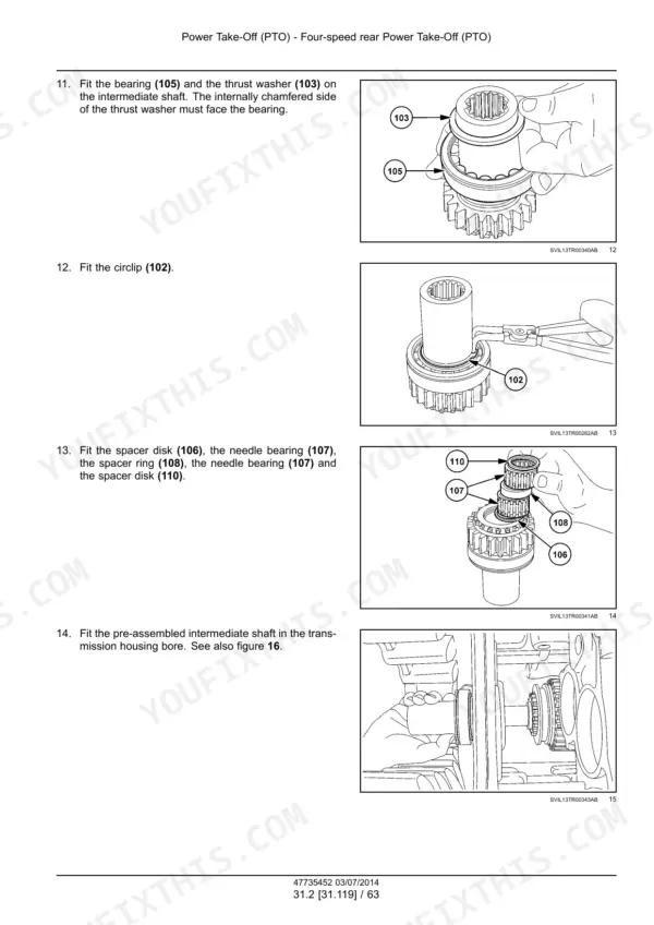Case IH Farmall 95U repair manual - Power Take-Off (PTO) (Section 31), Power Take-Off (PTO) - Four-speed rear Power Take-Off (PTO)