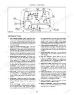 case-ih-farmall-to-50-tractors-operator-manual-87398624-controls-25.webp Case IH Farmall series instrument panel diagram and indicator light descriptions for operator controls.