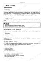 case-ih-jx55t-jx75t-tractor-operator-manual-48063711-maintenance-69.webp Case IH JX55T, JX75T maintenance manual page covering first 50-hour service procedures and safety precautions.
