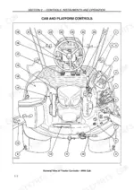 case-ih-maxxum-to-x-line-tractors-operator-manual-82999345-controls-31.webp Case IH MAXXUM 100-140 X-LINE cab and platform controls diagram.