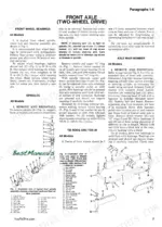 Case International 1190-1690 front axle and spindle exploded view diagrams, wheel bearing adjustment, and removal procedures.