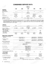 Case International 1190, 1290, 1390, 1490, 1690 condensed service data table for engine specs, tune-up, and clearances.
