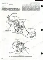Case/international 1896, 2096 hydraulic system diagram showing piston pump, gear pump, and valve locations.