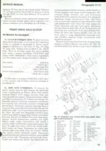 Case/international 5120, 5130, 5140 front drive axle clutch torque test, R&R procedures, and exploded view diagram.