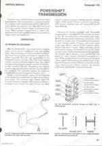 Case/international 5120, 5130, 5140 powershift transmission operation, shifter assembly, control module, and manifold diagrams.