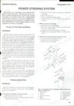 Case/international 5120, 5130, 5140 power steering system troubleshooting, fluid maintenance, and filter exploded view.
