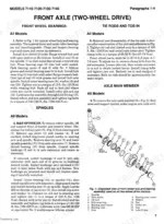case-international-7110-to-7140-tractor-shop-manual-procedures-7-1.webp Case/International 7110, 7120, 7130, 7140 front axle service procedures, wheel bearing, tie rod, and spindle exploded view.