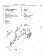 Case International 743-1455XL hydraulic system diagram showing steering lines, pump, and control valve component list.