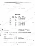 Case International 743-1455XL engine specs table, service diagnosis for fuel pressure, and engine operating data.