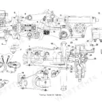 Case Steyr CS110-9145a, WD 320-634 exploded view of front axle assembly, steering cylinder, and differential components.