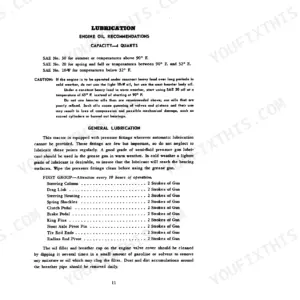 Case VAIW-3, VAIW-4 Tractors engine oil recommendations and 10-hour lubrication schedule maintenance table.