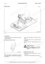 case-wx210-wx240-hydraulic-excavator-service-manual-9-91270-procedures-557.webp Case WX210, WX240 driver's seat removal and installation procedure with component diagrams and safety warnings.