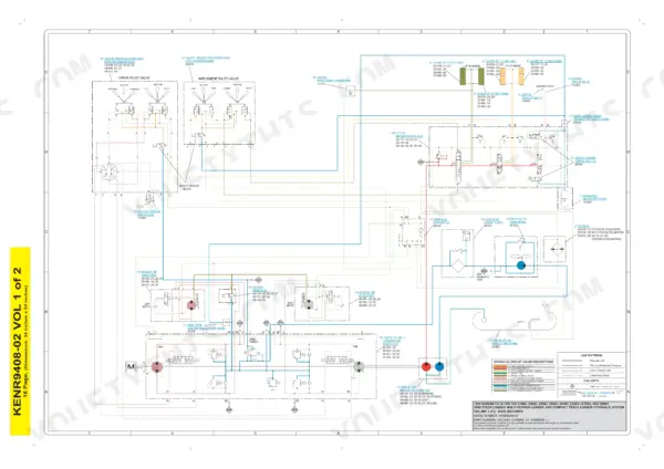 Caterpillar 216B3, 226B3, 236B3, 242B3, 247B3, 252B3, 257B3, 259B3 hydraulic system schematic for loader hydraulic system.