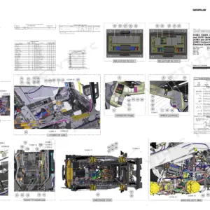 Caterpillar 216B3, 226B3, 236B3, 242B3, 247B3, 252B3, 257B3, 259B3 electrical wiring schematic and connector locations.