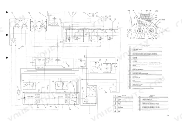 Caterpillar 248 skid steer hydraulic schematic standard components sheet