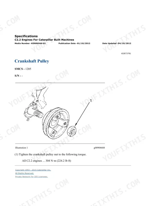 Caterpillar 247B repair - Basic Engine, Specifications