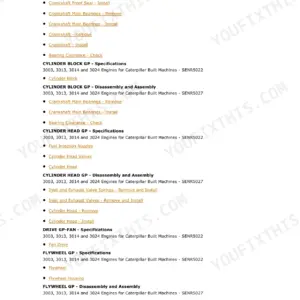 Caterpillar 301.5, 301.6, 301.8 repair - Page 1