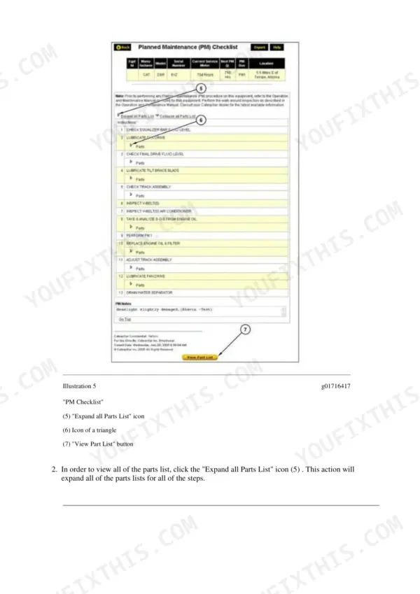 Caterpillar 302.5 repair manual