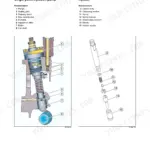 Claas Atles 906 926 936 exploded view of single-point injection pump and injector components.