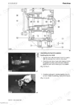claas-lexion-480-combine-harvester-repair-manual-188-678-1-parts-list-33.webp Claas Lexion 480 final drive gearbox exploded view, drive shaft installation, and bearing assembly procedures.