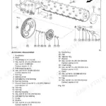 Claas Lexion 405 to 460 – 405 exploded view of accelerator assembly, shaft, bearings, and V-belt pulley components.