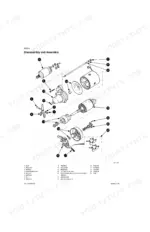 cnh-wx150-to-wx200m-wheeled-excavators-service-manual-cre-9-53961gb-exploded-view-36.webp Cnh WX150, WX170, WX200, WX200M exploded view diagram of starter motor disassembly and assembly components.