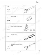 Deutz F2L 1011, F3L 1011, F4L 1011, BF4L 1011 T service manual table of special tools and part numbers.