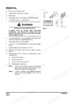 Doosan DX180LC-3 cabin removal procedure steps, safety warnings, and starter switch diagram.