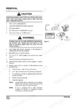 doosan-dx235lcr-hydraulic-excavator-shop-manual-950106-00081e-procedures-128.webp Doosan DX235LCR cabin removal procedure, safety warnings, and wiring harness disconnection steps.