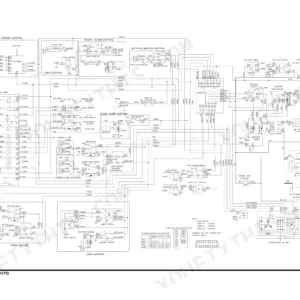 Doosan DX27Z, DX35Z electrical schematic diagram showing cabin, starter, fuse box, and lighting system wiring connections.