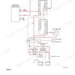 Doosan DX340LC-5, DX350LC-5 wiring diagram showing gauge panel, fuse boxes, starter switch, and battery relay connections.