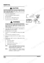 doosan-dx340lca-track-excavator-shop-manual-950106-00268e-procedures-124.webp Doosan DX340LCA, DX300LCA cabin removal procedure steps, safety warnings, and control lever pressure relief diagram.