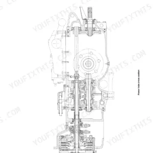 Fiat 55-75, 60-75, 70-75, 80-75, 55-65, 60-65, 70-65, 80-65, 465C, 565C, 665C, 765C power train cross section diagram.